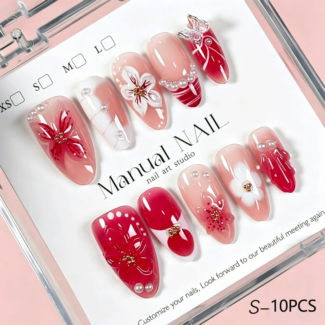 Decorative Floral Press-On Nail Art Collection Bowlift