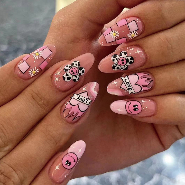 Artful Nail Extensions with Playful Design and Unique Motifs Bowlift