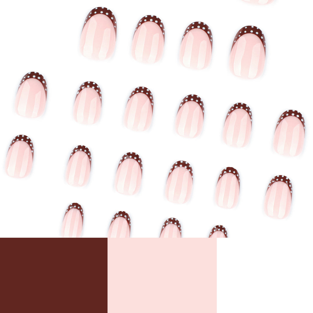 Artful nail design with elegant French tip and accents Bowlift