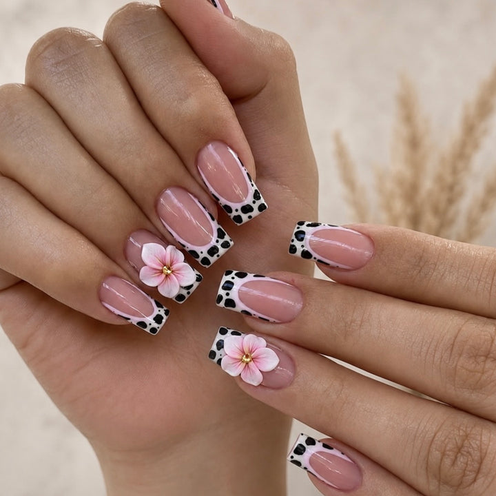 Decorative Floral Accent Nail Art Extensions Bowlift