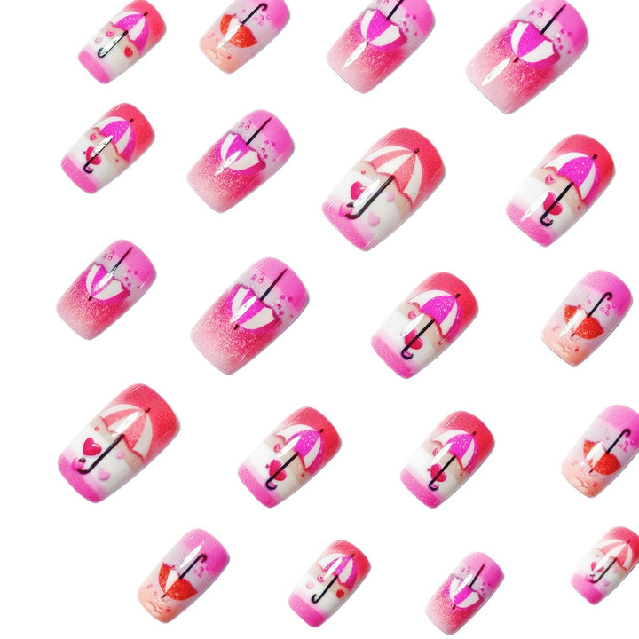 Art nails with Romantic Umbrella Design Bowlift
