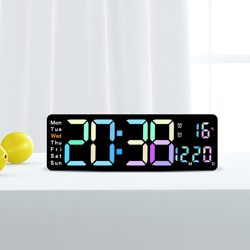 Digital Multifunktionswecker mit mehrfarbigem LED-Display und Temperaturanzeige Bowlift