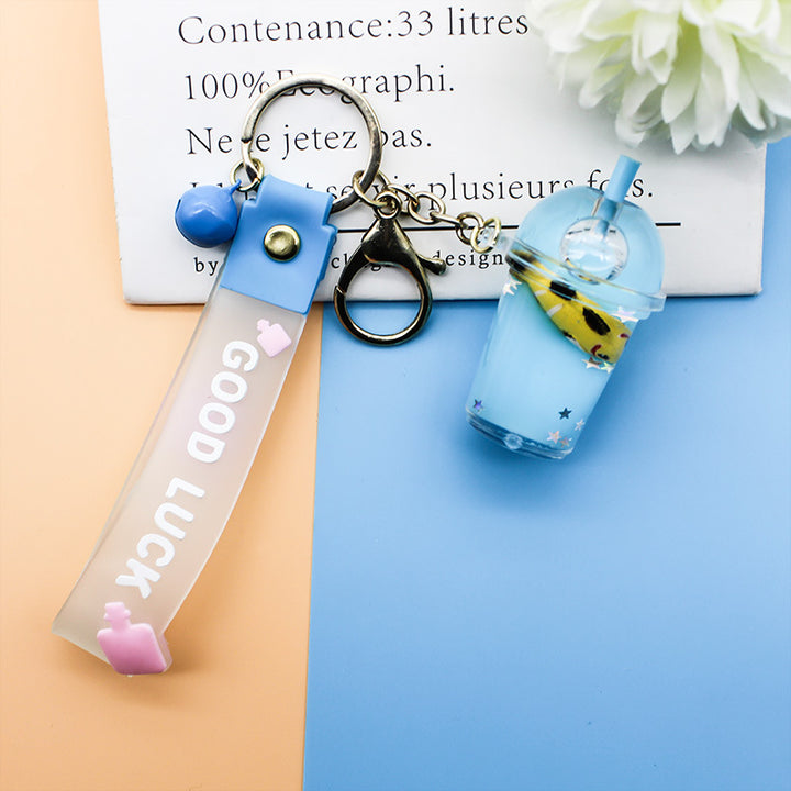 Unisex keychain with decorative cocktail design Bowlift