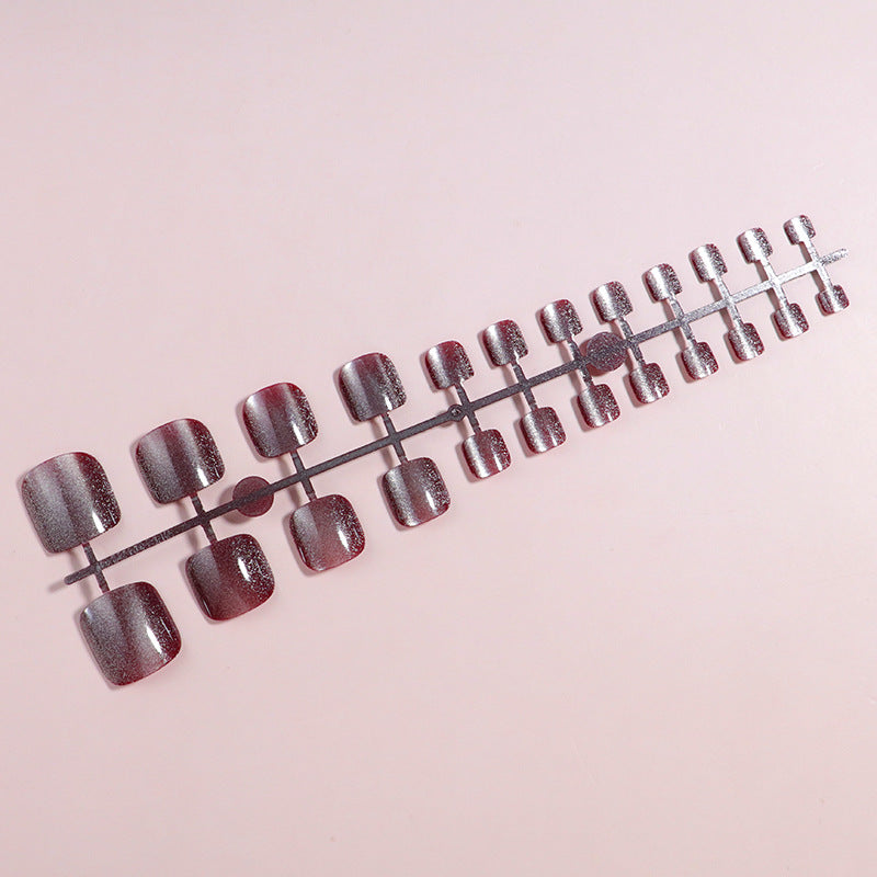 Glittering Press-On Toe Nail Set Bowlift