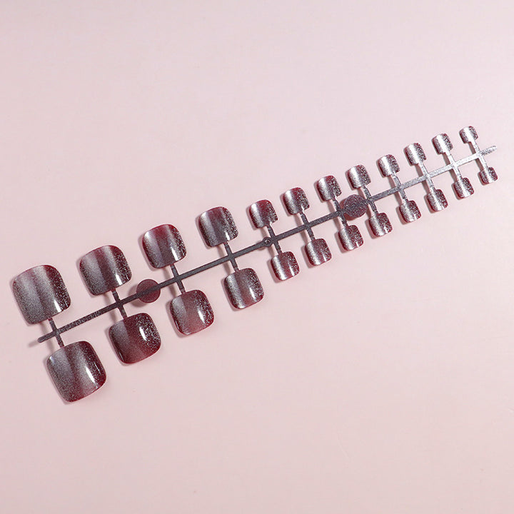 Glittering Press-On Toe Nail Set Bowlift