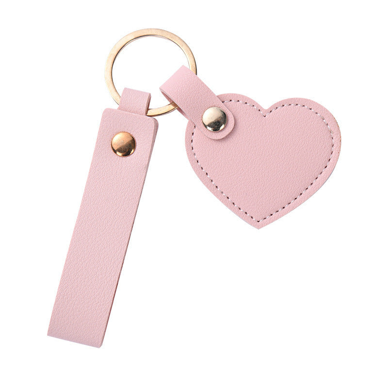 Women Keychain Bowlift Heart Shape Made of High-Quality Artificial Leather