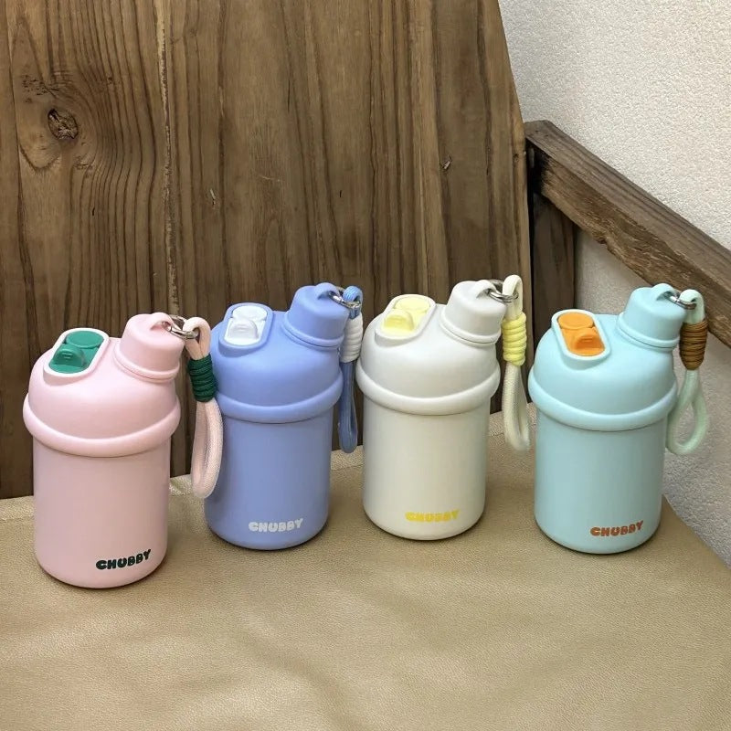 Women's Sporty Water Bottle with Practical Carrying Strap Bowlift