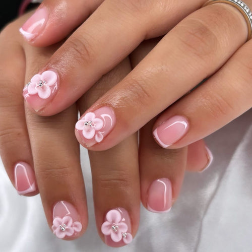 Artful Nail Art with Floral Design Bowlift