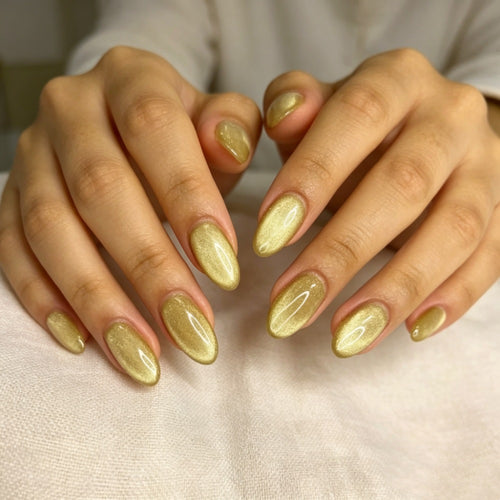 Glittering Almond-Shaped Press-On Nails Bowlift