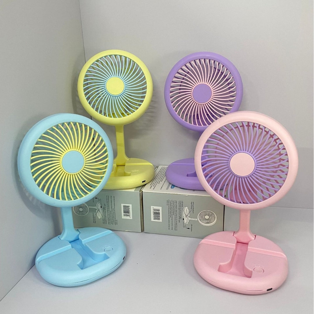 Unisex Creative LED Table Fan with Rotatable Head Bowlift