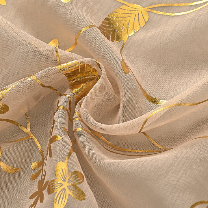 Sheer Floral Embroidered Window Curtain
