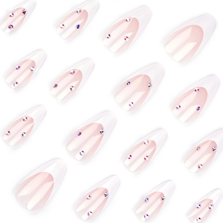 Artistic stiletto nails with elegant glitter design Bowlift