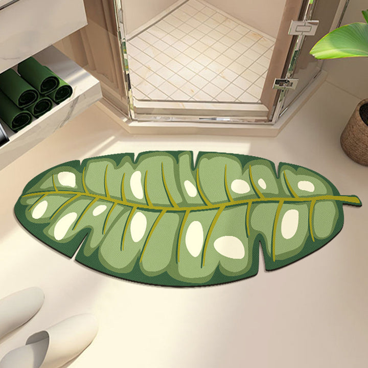 Leaf-Shaped Bath Mat Bowlift