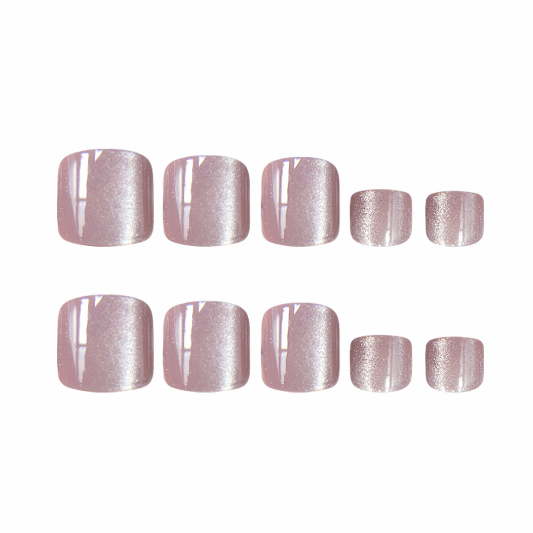 Elegant Glittered Pedicure Nail Art Bowlift