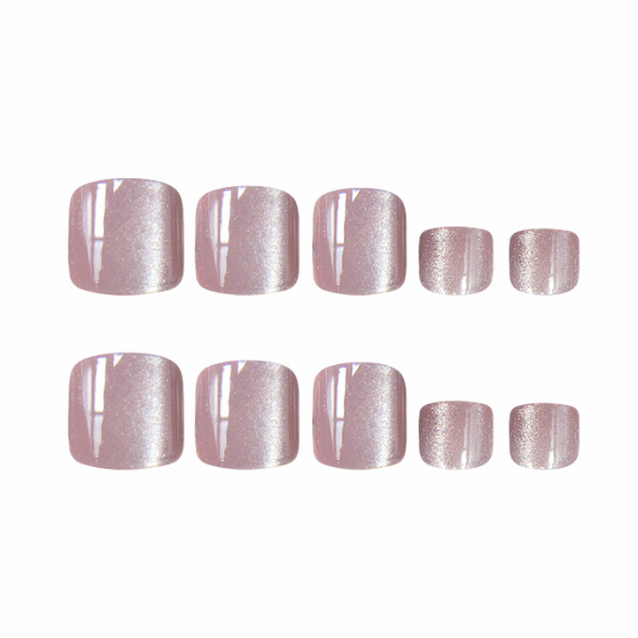 Elegant Glittered Pedicure Nail Art Bowlift