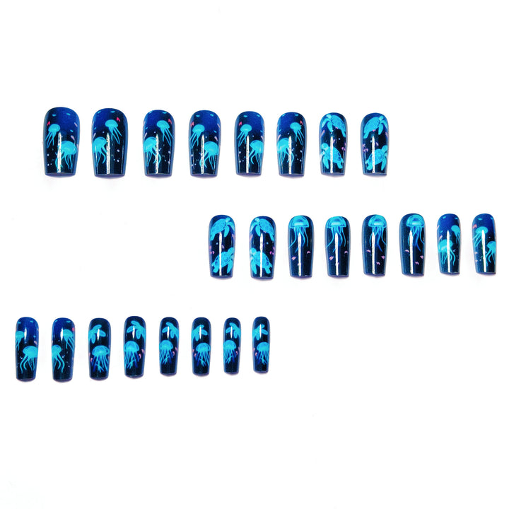 Artistic Glow-in-the-Dark Nail Art Bowlift