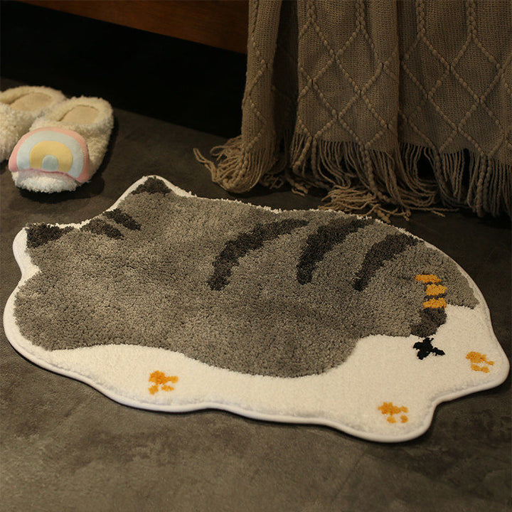 Unisex Cartoon Cat-Shaped Bath Mat Bowlift