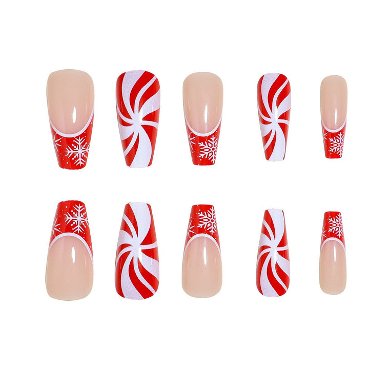 Premium Glossy Glittering Almond-Shaped Press-On Nails Bowlift