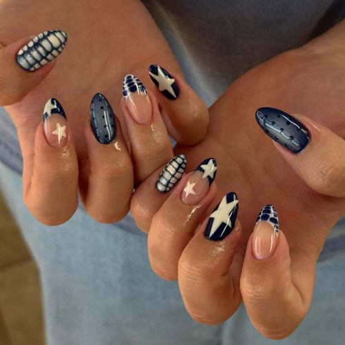 Acrylic Nail Set with Fashionable Star Design Bowlift