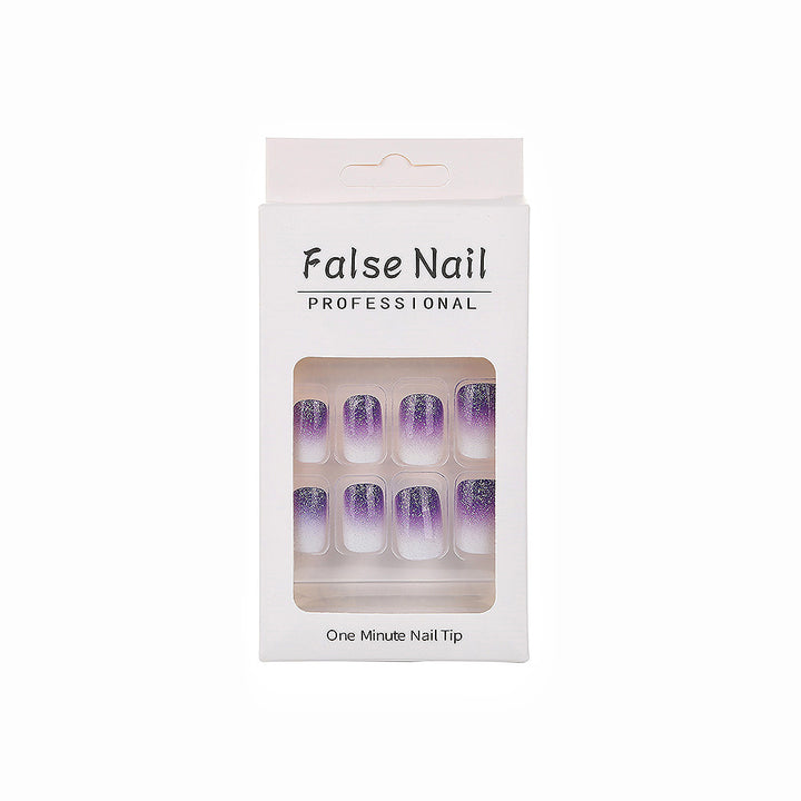 Glittering artificial nails with ombre effect Bowlift