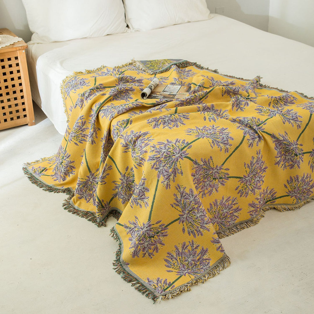 Floral Woven Throw Blanket