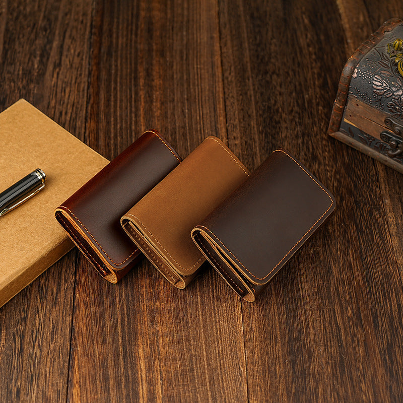 Compact Leather Wallet Organizer