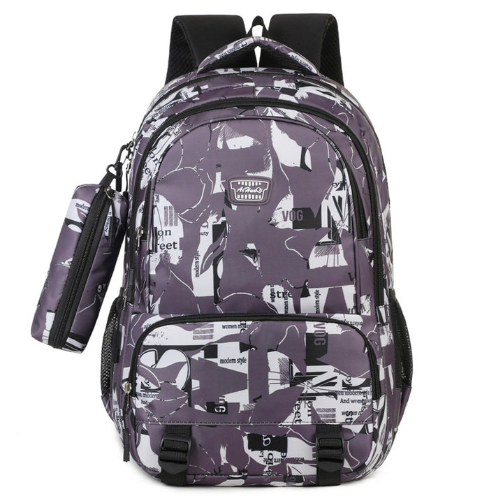 Multifunctional Graphic Print Laptop Backpack