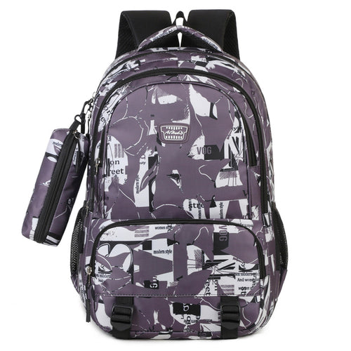 Multifunctional Graphic Print Laptop Backpack