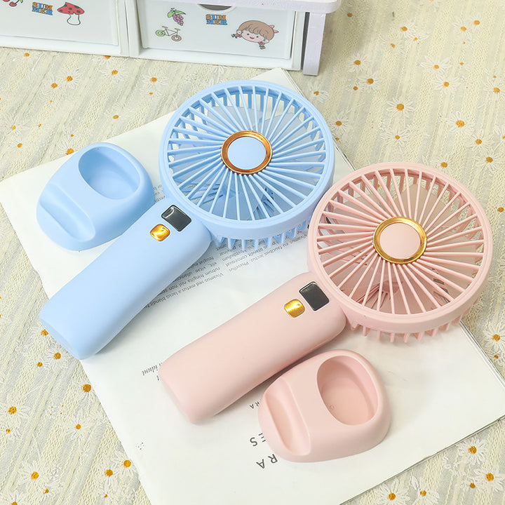 Ladies Portable USB Handheld Fan with Digital Speed Control Bowlift