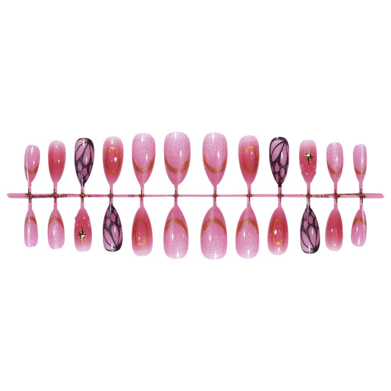 Creative nail art set with rhinestones and glittering accents Bowlift