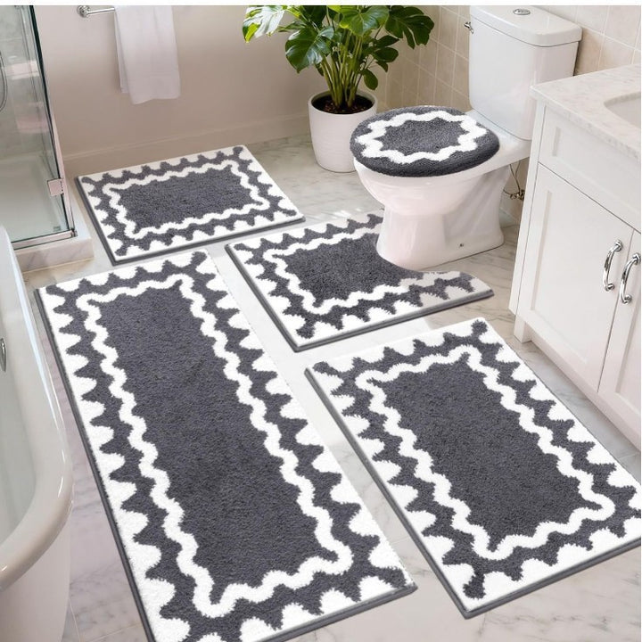 Soft Cotton Bathroom Mat Set