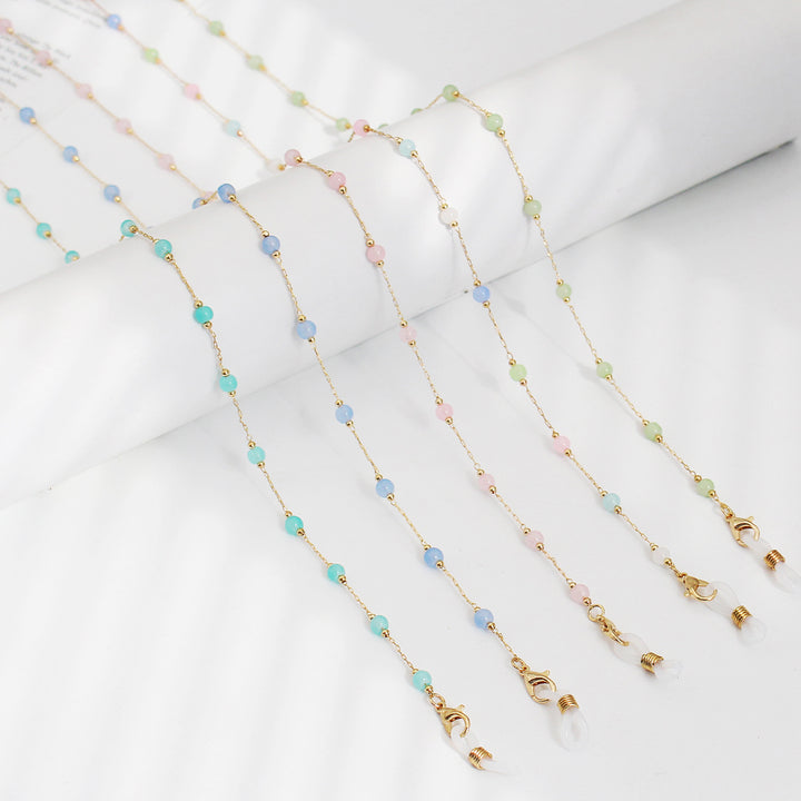 Elegant Beaded Eyewear Retainer Chain Bowlift