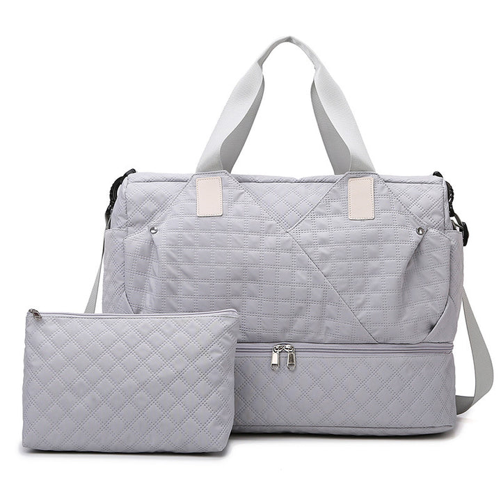 Quilted Multitasking Travel Duffle Bag Bowlift