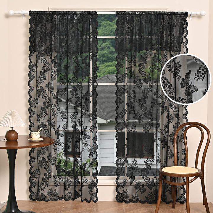 Floral Lace Window Curtain