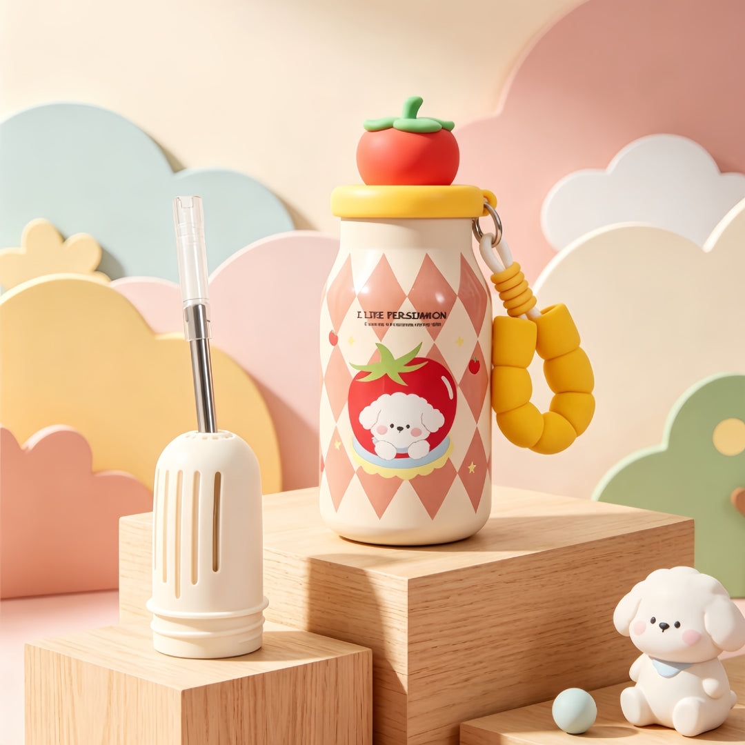 Women’s insulated bottle with practical carrying handle and playful bunny design Bowlift