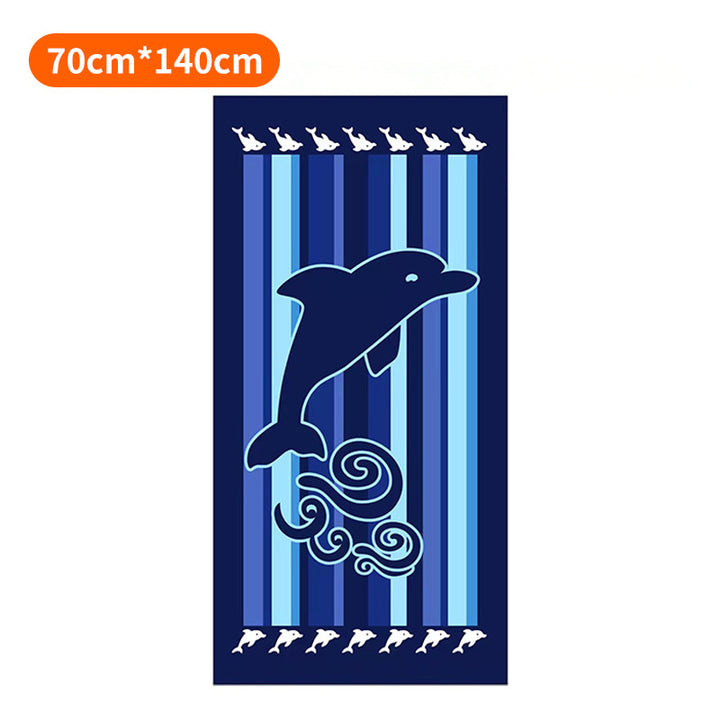 Beach towel with colorful stripe pattern Bowlift