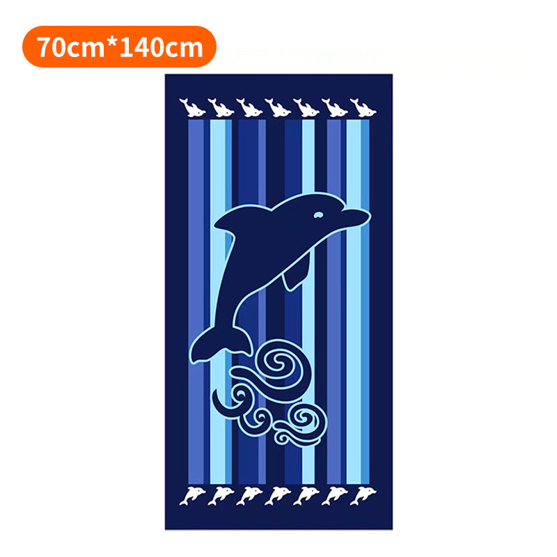 Beach towel with tropical flamingo pattern Bowlift