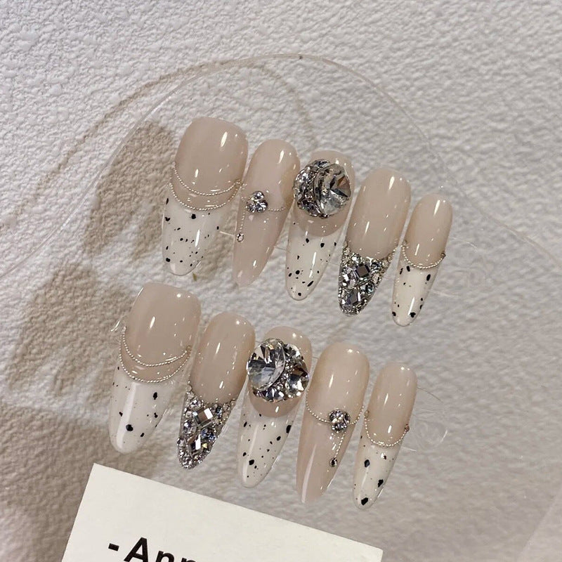Stylish Press-On Nail Tips with Leopard Design Bowlift