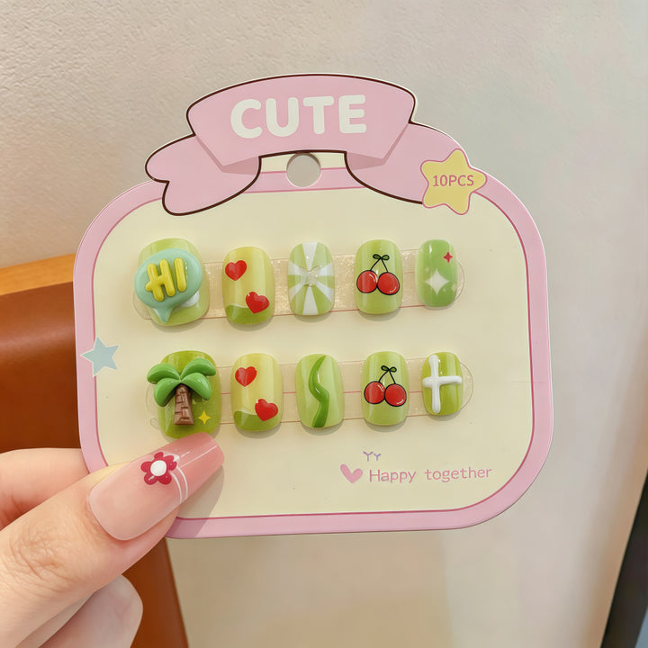 Colorful Nail Art Artificial Nails with Summery Designs Bowlift