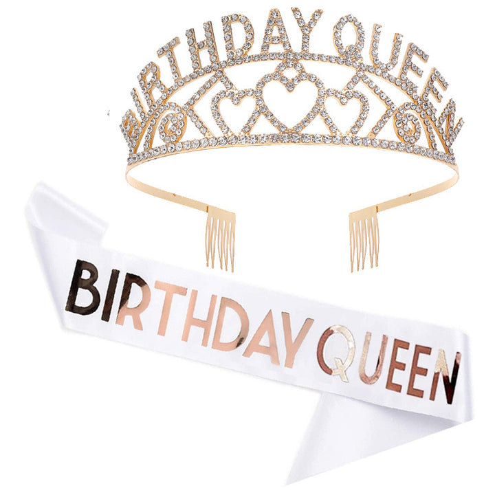 Women's Sparkling Tiara and Sash Set Bowlift