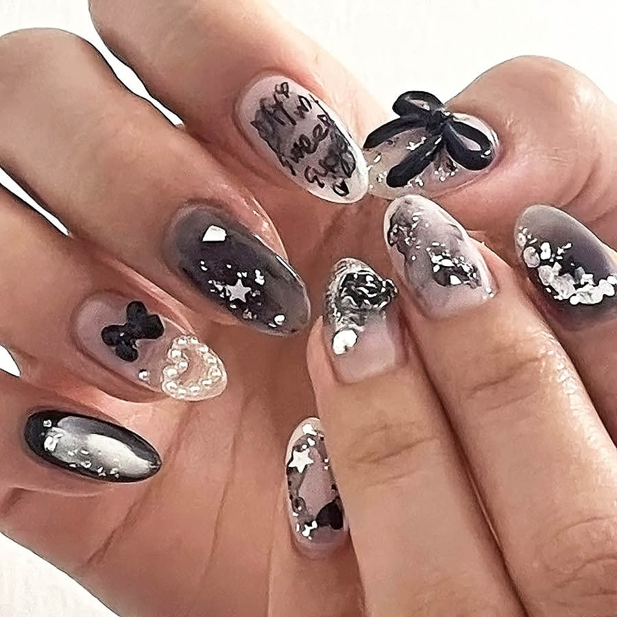 Artistic Multi-Design Nail Enhancements Bowlift