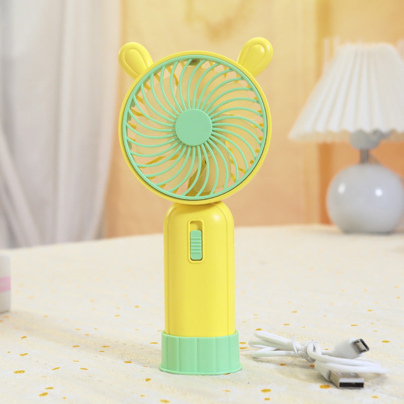 Women's Portable Handheld Fan with Cute Animal Design Bowlift