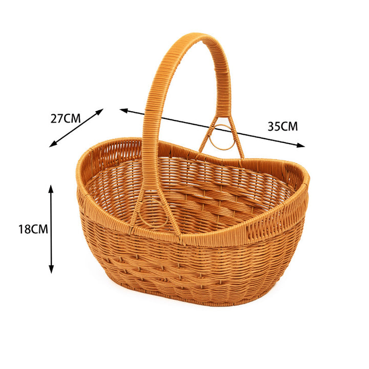 Woven Rattan Utility Basket Bowlift