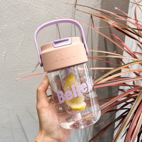 Ladies water bottle with fruit infuser Bowlift