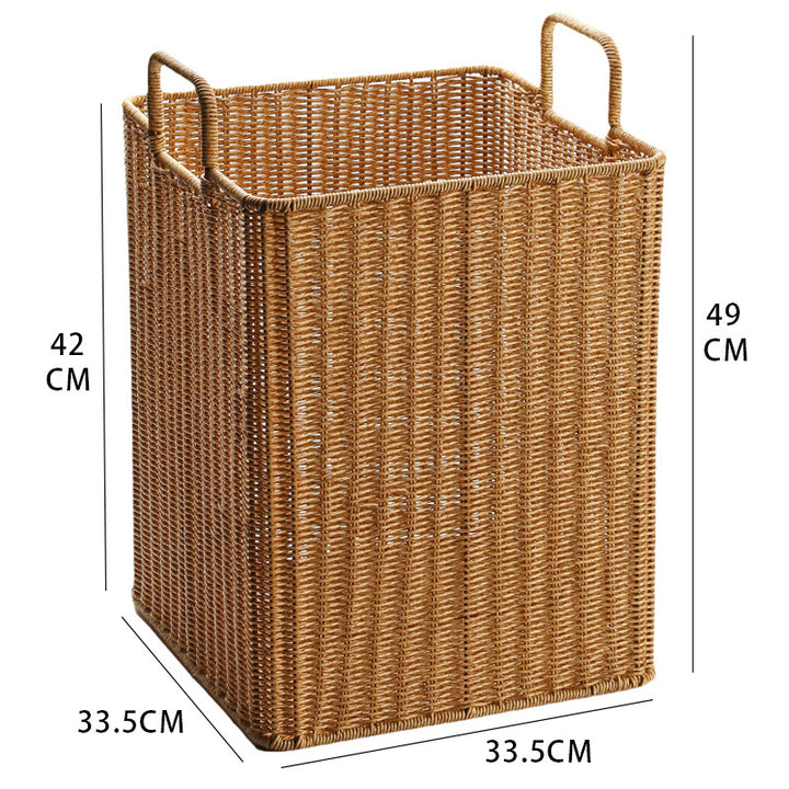 Handwoven Storage Bin with Sturdy Handles Bowlift
