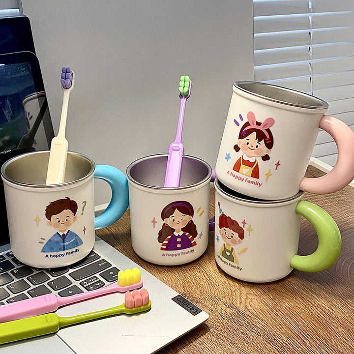 Stainless steel mug with funny family motif Bowlift