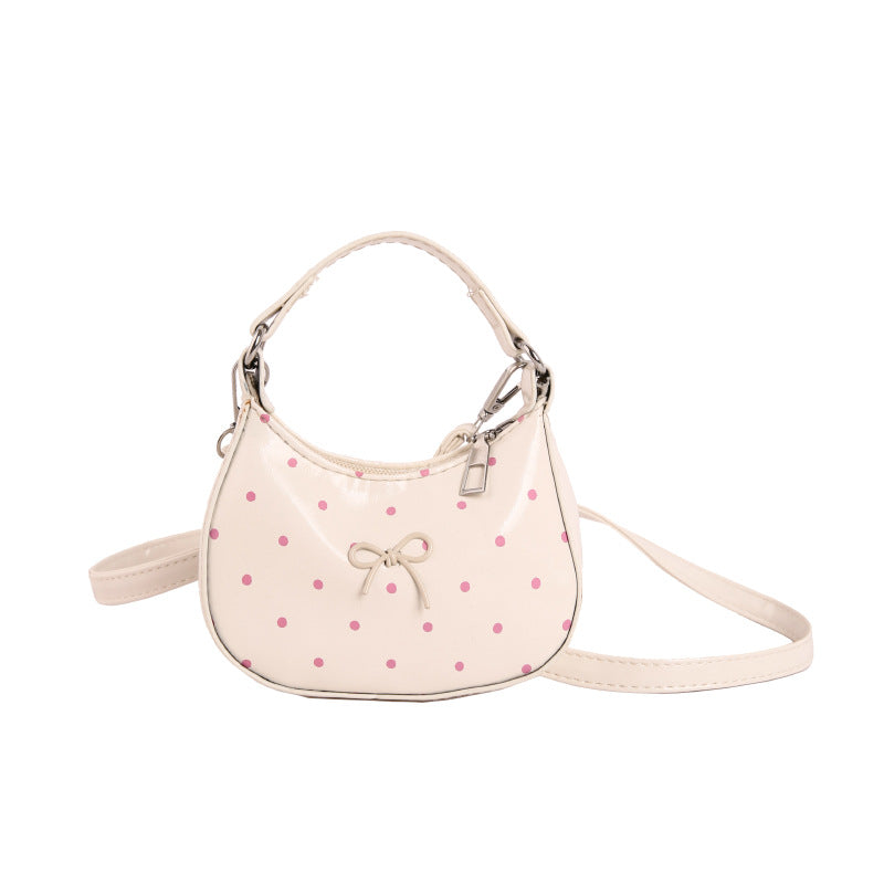 WoCharming Polka Dot Crossbody Handbag Bowlift