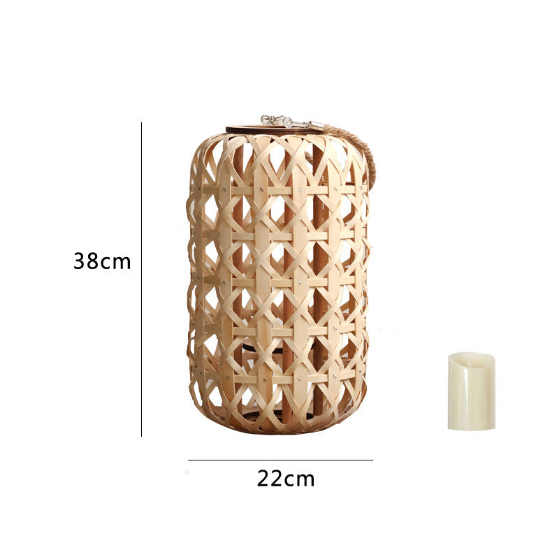 Elegant lantern made of handwoven natural material Bowlift