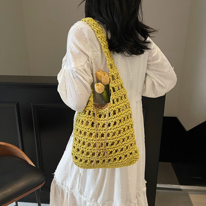 Fashionable Crocheted Tote Bag Bowlift