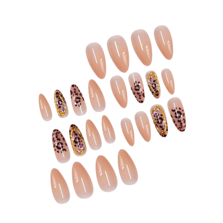 Elegant Animal Print Stiletto Press-On Nails Bowlift